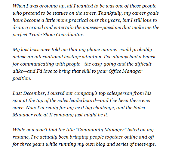 Cover Letter Resume